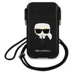 Torebka KARL LAGERFELD Apple iPhone 13 13 Pro Saffiano Ikonik Karl`s Head Czarny Hardcase